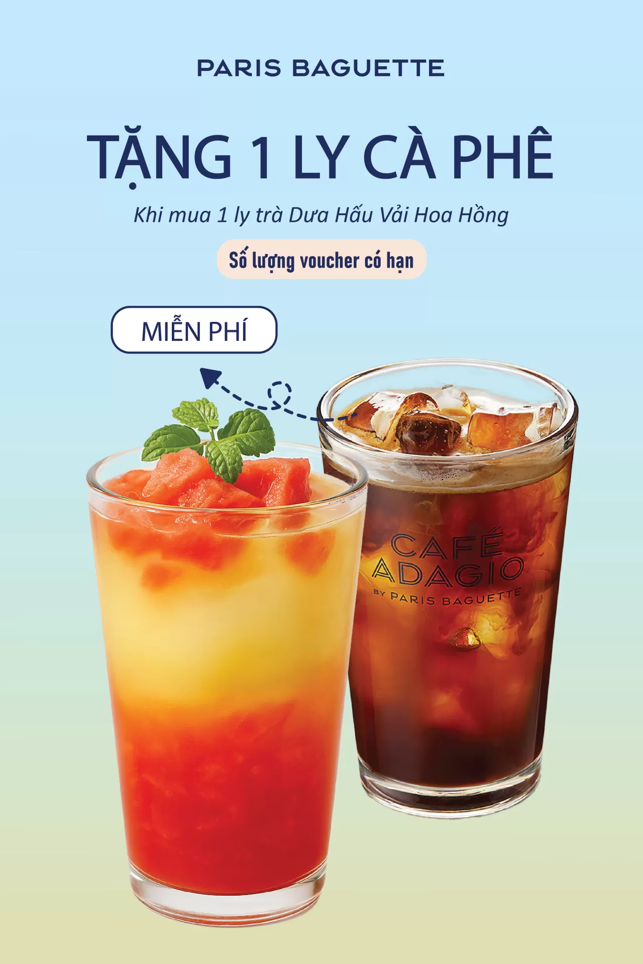 Mua 1 Tặng 1 PARIS BAGUETTE 