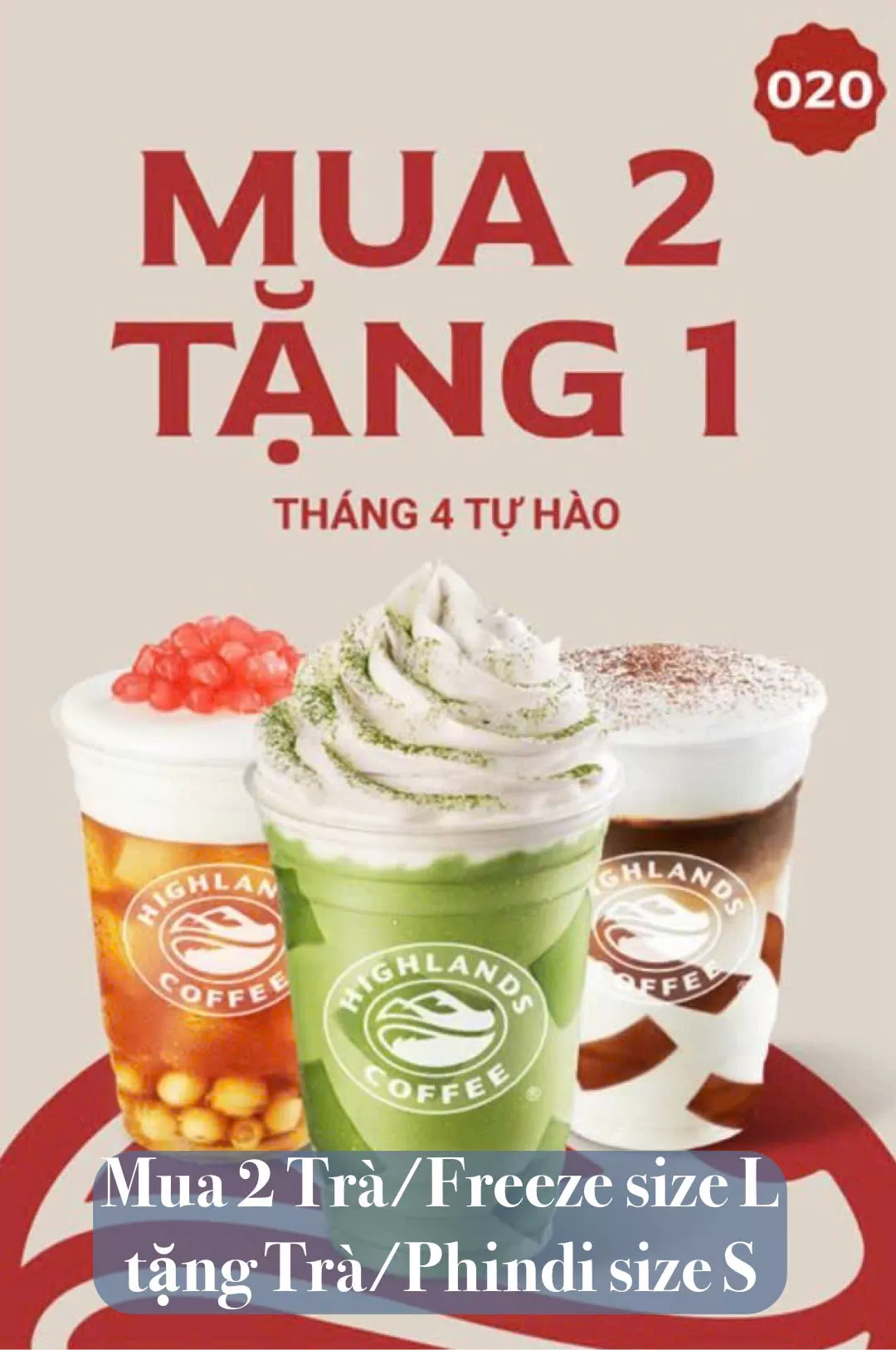 Mã Giảm Giá Highlands Mua 2 tặng 1
