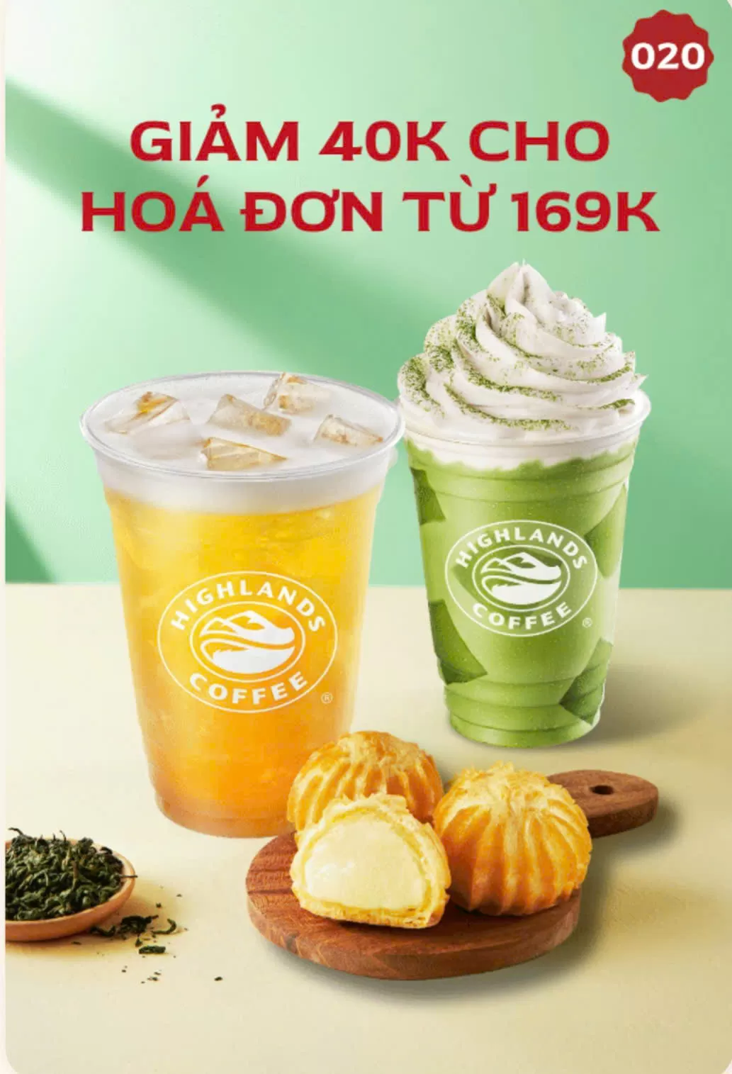 Mã Giảm Giá Highlands Giảm 40k cho hóa đơn 169k 